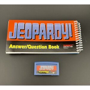 1995 Tiger Jeopardy game answer book and cartridge untested